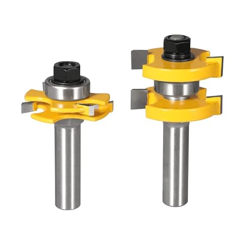 2PCS 12,7 MM Schaft Nut und Feder Gemeinsame Slot Cutter 3 Flügel Router Bit Wolfram Legierung Holzbearbeitung Fräsen for holz von MULONGOR