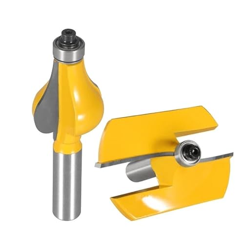 2PCS Armlehne Mühle Handlauf Router Bits Set Hartmetall Fräser Holz Fräser for Holz Bit Gesicht Mühle(2pcs 12.7 shank) von MULONGOR