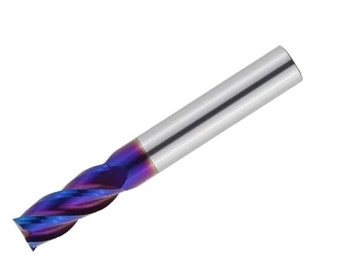 5 Stück D0.5-d18 Hartmetall-Schaftfräser Schneidwerkzeug for CNC-Bearbeitung Legierungsbeschichtung Flachmetallfräser 2/4 Flöten Wolframstahl-Fräser(5pcs HRC65 2F,D3xD4x50L) von MULONGOR