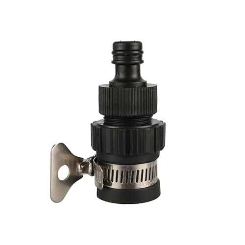 MULONGOR 1 Stück 3/4 Zoll Außengewinde Universal-Wasserhahn-Anschluss 3/4 Zoll Innengewinde Nippel-Anschluss Universal 15–20 mm Wasserhahn-Adapter(Black-01) von MULONGOR