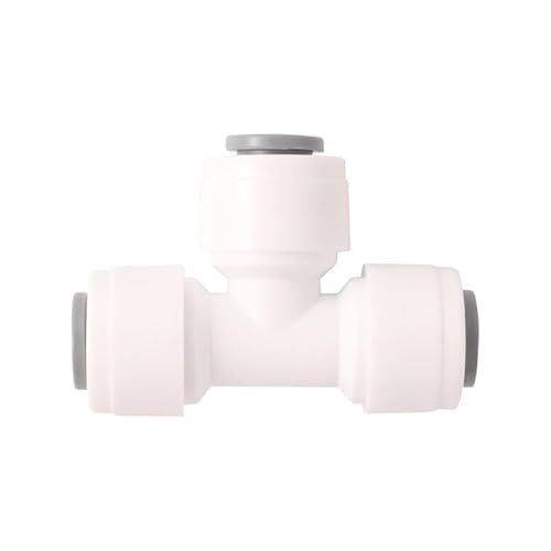 MULONGOR 10 Stücke 1/4 "Rohr Push-in-anschluss T-stück Ellenbogen Gerade Anschluss Wasserfilter Kühlspray Kühlsystem Aquarium Rohrverschraubung(Tee Connector) von MULONGOR