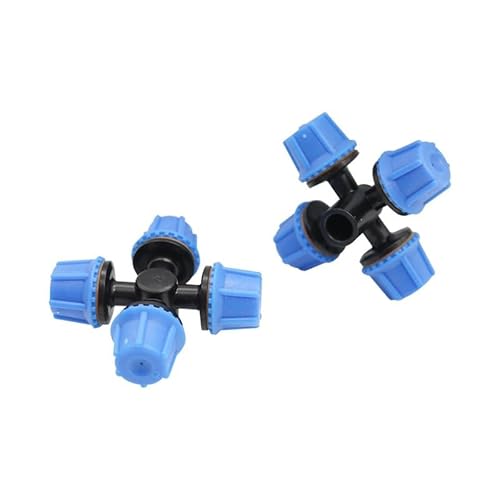 MULONGOR 10Pcs 6mm Kreuz Zerstäubung Nebel Düse Mit Dichtung Ring Garten Bewässerung Industrie Bauernhof Staub Entfernung Kühlung Nebel Sprinkler von MULONGOR
