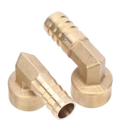 MULONGOR 2 Stück Stacheldraht 10/12/14/16 mm 90-Grad-Winkelverbinder 1/2 Zoll Innengewinde Messing-Kupplung Gartenbewässerung Kupfer-Stecker-Adapter(16mm) von MULONGOR