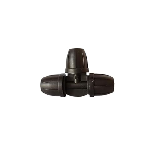 MULONGOR 5Pcs Garten Schlauch Stacheldraht T Stecker Mit Schloss Tropf Bewässerung Bewässerung System Rohr Armaturen 3-Weg Schlauch Splitter(Black) von MULONGOR