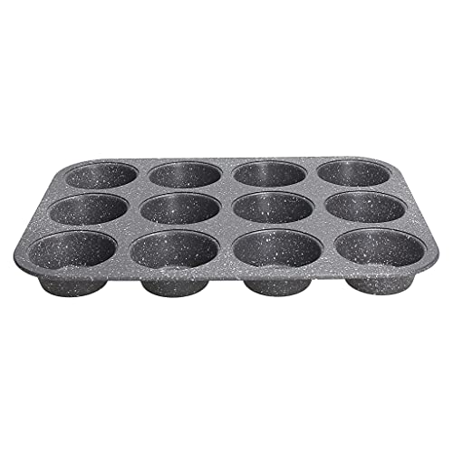 Tognana Pure Roq Muffinform für 12 Muffins, Aluminium, Schwarz von Tognana