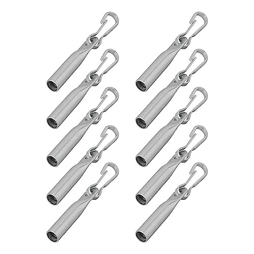 Multibros 10er Pack Seil Endverschluss Ø 6 & 8 mm mit Simplexhaken – Robuster Verzinkter Stahl | Perfekt für Haushalt, Garten, Camping & Bau | Einfache Montage (Ø8 mm) von MULTIBROS
