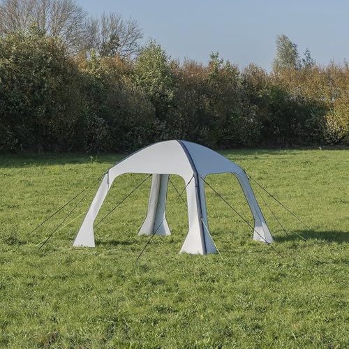 Multibros Pavillon aufblasbar 365x365 cm – 300D PU-Beschichtung – Air Shelter inkl. Pumpe, Heringe, Seile & Tragetasche – mit Seitenwänden mit Fenster oder Fliegengitter (Pavillon) von MULTIBROS