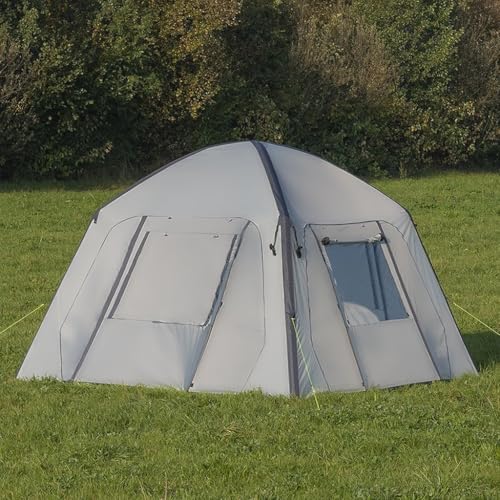 Multibros Pavillon aufblasbar 365x365 cm – 300D PU-Beschichtung – Air Shelter inkl. Pumpe, Heringe, Seile & Tragetasche – mit Seitenwänden mit Fenster oder Fliegengitter (Seitenwand mit Fenster) von MULTIBROS