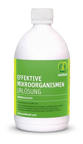 Multikraft Effektive Mikroorganismen Urlösung (EM-URLÖSUNG) 0,5 Liter Flasche - Zur Herstellung von EM-Aktiv als Bodenhilfsstoff sowie für Natur- und Folienteiche von Multikraft