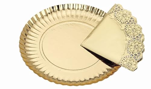 BANDEJA CARTON REDONDA +BLONDA ORO 38CM von MULTIMARCA