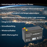 Blei-Akku MP7-12 Pb 12V / 7Ah VdS, Faston 4,8 mm - Multipower Blei-Akku MP7-12 Pb 12V / 7Ah VdS, Faston 4,8 mm - Multipower von MULTIPOWER