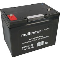 Blei-Akku MP75-12C Pb 12V 75Ah Zyklenfest, M6 Innengewinde - Multipower von MULTIPOWER