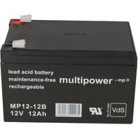 Multipower - Blei-Akku MP12-12B Pb 12V 12Ah VdS G114091, Faston 6,3 von MULTIPOWER