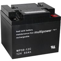 Multipower - 1x Blei-Akku MP50-12C Pb 12V 50Ah Zyklenfest M6 Innengewinde Multipower - 1x Blei-Akku MP50-12C Pb 12V 50Ah Zyklenfest M6 Innengewinde von MULTIPOWER