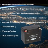 Multipower - 4x 6V 20Ah agm Akku Gel Bleiakku 6V 20Ah Batterie Modellbau von MULTIPOWER