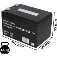 Multipower - Akku kompatibel E-Mobil Careline Mini iii 3 MN4630 12V von MULTIPOWER