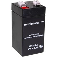 Blei-Akku MP4,5-4 Pb 4V 4,5Ah Faston 4,8mm - Multipower von MULTIPOWER
