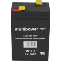 Multipower - Blei-Akku MP5-6 Pb 6V / 5Ah Faston 4,8 von MULTIPOWER