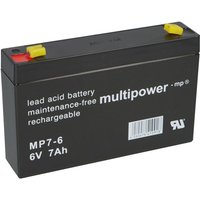 Multipower - Blei-Akku MP7-6 Pb 6V 7Ah Fatson 4,8mm von MULTIPOWER