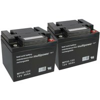 Multipower - Bleiakku kompatibel E-Mobile E-Scooter Pride 2x 12V 50Ah mp Multipower - Bleiakku kompatibel E-Mobile E-Scooter Pride 2x 12V 50Ah mp von MULTIPOWER