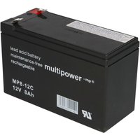 Multipower - set Blei-Akku MP8-12C Pb 12V / 8Ah + Ladegerät von MULTIPOWER