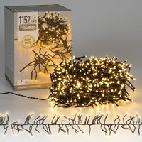 Led Cluster Lichterkette mit 1152 LEDs Warmweiß, 8,5 m, IP44, für Innen/Außen, Strombetrieben, Weihnachtsdeko Clusterlichterkette Büschellichterkette von ECD GERMANY