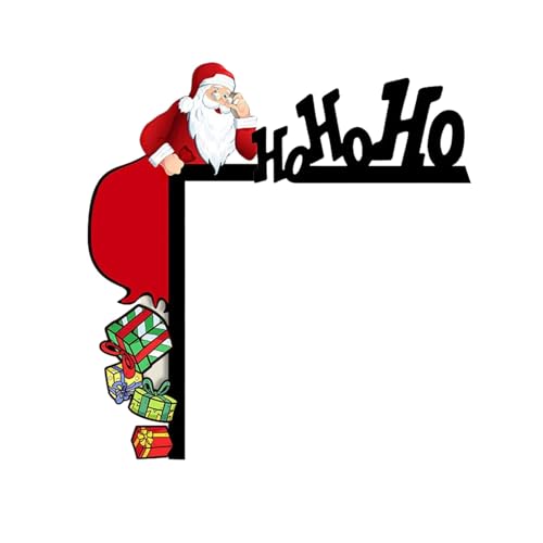 Weihnachtsdeko Türrahmen Deko Lustige Türrahmen Deko Weihnachtsmann Dekorationen Schneemann Weihnachtsdeko Türecke Ornament für Weihnachten Fenstern Wände Eckschild Türeckendekoration (C, One Size) von MUMEOMU