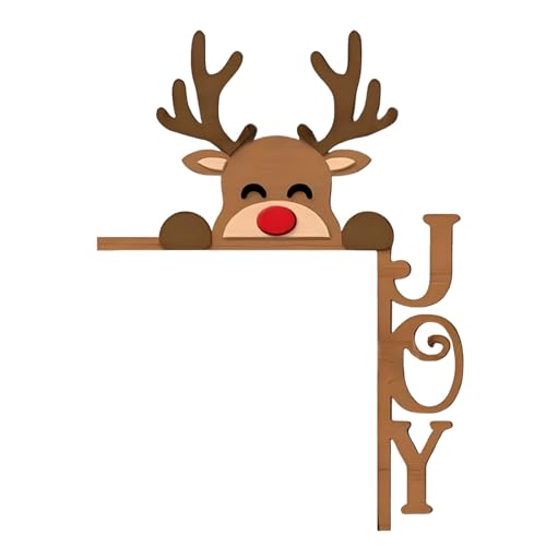 Weihnachtsdeko Türrahmen Deko Lustige Türrahmen Deko Weihnachtsmann Dekorationen Schneemann Weihnachtsdeko Türecke Ornament für Weihnachten Fenstern Wände Eckschild Türeckendekoration (J, One Size) von MUMEOMU