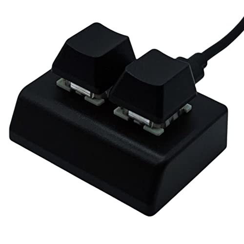 MUMIAO Kopier- und Einfügen-Tastatur – Mini-2-Tasten-Tastatur – Programmierung von Makrotasten mit Hintergrundbeleuchtung, aktualisierter roter Schalter mit 1,5 Typ-C-USB-Kabel von MUMIAO