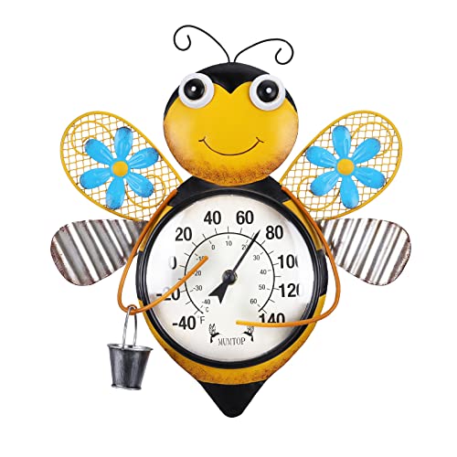 MUMTOP Thermometer für den Innen- und Außenbereich, Bienen, groß, zur Wandmontage, für Terrasse, Hof, Garten MUMTOP Thermometer für den Innen- und Außenbereich, Bienen, groß, zur Wandmontage, für Terrasse, Hof, Garten von MUMTOP