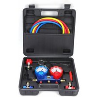 2-Wege-Krümmer-Klimaanlagen-Manometer für R134a R22 R12 R404A R410A R502 mit Box von MUMU