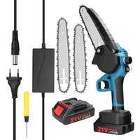 21V 4 Zoll + 6 Zoll + 8 Zoll Tragbare elektrische Astsäge Kleine Holzspaltkettensäge Bürstenmotor Holzbearbeitungswerkzeug für Obstgarten, von MUMU