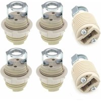 Mumu - 6er-Pack G9-Lampenfassung mit Halterung, G9-Halogenfassung mit Keramikgewinde von MUMU