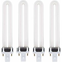 9-W-UV-Lampe für Gel-Nageltrockner, G23-Sockel, für 9-W- oder 36-W-Nageltrockner-Lampe, 365-nm-UVA-U-Röhre, Nagelstudio-Maniküre-UV-Lampe, 4er-Pack 9-W-UV-Lampe für Gel-Nageltrockner, G23-Sockel, für 9-W- oder 36-W-Nageltrockner-Lampe, 365-nm-UVA-U-Röhre, Nagelstudio-Maniküre-UV-Lampe, 4er-Pack von FLITI