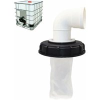 Mumu - 90°IBC-Tankabdeckung mit waschbarem Nylonfilter für 1000-Liter-IBC-Regenwassertank, IBC-Deckelfilter, IBC-Tankzubehör, Nylon-Regenwasserfilter von MUMU