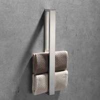 Badezimmer-Handtuchhalter ohne Bohren, Wandmontage, vertikaler Handtuchhalter aus Edelstahl (Silber) von MUMU