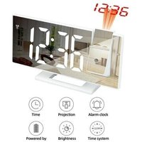 Digitaler Projektionswecker, elektronischer LED-Wecker mit Projektionszeit, Projektor, Schlafzimmer, Nachttisch, Stummschaltung Mumu von MUMU