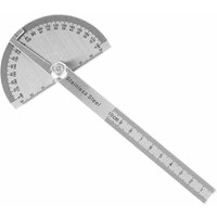 Mumu - Edelstahl-Winkelmesser, 0-180-Grad-Winkellineal, Winkelmesser mit rundem Kopf, Goniometer-Lineal, für Maschinisten, Ingenieure, Handwerker, Mumu - Edelstahl-Winkelmesser, 0-180-Grad-Winkellineal, Winkelmesser mit rundem Kopf, Goniometer-Lineal, für Maschinisten, Ingenieure, Handwerker, von MUMU