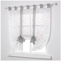 Mumu - Fensteraufkleber Raffrollo transparent Deko für Schlafzimmer Balkon Küche Grau 80cm x 140cm von MUMU
