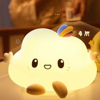 Mumu - Kleines Wolken-Nachtlicht, ferngesteuertes Kinder-Nachtlicht, dimmbares Kinder-Nachtlicht mit Memory-Funktion und Timer für Baby-Schlafzimmer, von MUMU