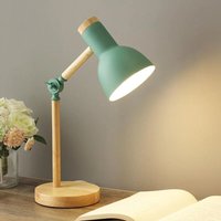 Kreative Holz-Schreibtischlampe im nordischen Stil Faltbare Tischlampe aus Eisen Augenschutz-Leselampe für Wohnzimmer Schlafzimmer Wohnkultur von MUMU