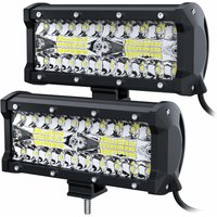 LED-Arbeitsscheinwerfer, 12 v, 2 Stück, 360 w, 7 Zoll, quadratischer Strahler, 24 V-Licht für Offroad-Autos, LKWs, SUVs, 4x4-Traktoren, von MUMU