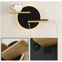 Led Innenwandleuchte mit usb Anschluss Moderne Wandleuchte mit Schalter Leselicht Nachttischlampe Beleuchtung Nachtlicht, 30x19x12cm Schwarz Led Innenwandleuchte mit usb Anschluss Moderne Wandleuchte mit Schalter Leselicht Nachttischlampe Beleuchtung Nachtlicht, 30x19x12cm Schwarz von MUMU