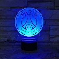 LED-Nachtlicht fc Paris Saint-Germain Football Club 3D-Illusion Kids Football Logo psg Schreibtischlampe von MUMU