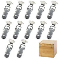 Mumu - 12 Stück Haubenverschluss, Hebelverschluss, Federverschluss, Knebelverschluss, Federverschluss mit Haken, Edelstahl-Federverschluss für Mumu - 12 Stück Haubenverschluss, Hebelverschluss, Federverschluss, Knebelverschluss, Federverschluss mit Haken, Edelstahl-Federverschluss für von MUMU