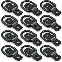 12er-Pack D-Ring-Zurrgurte, 1/4-Zoll-D-Ringe, Anker-Zurrring für Ladungen auf Anhängern, LKWs, Wohnmobilen, Wohnmobilen, Vans, ATVs, SUVs, Booten, von MUMU