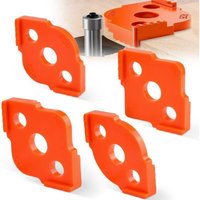 Mumu - 4 Stück Alu-Radius-Fräsvorrichtung, R5–R40 Tisch-Holzbearbeitungs-Fräsvorrichtung, Eckradius-Fräszubehör für Tischlertisch (Orange) von MUMU