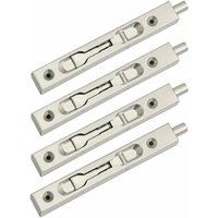 Mumu - 4er-Pack (2 Paar) Schiebeschnäpper für bündige Türverriegelung, verdeckte Sicherheitshebelwirkung, Schieberiegel aus Edelstahl – (Länge 15 cm) von MUMU