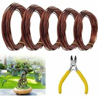 5 Rollen Aluminium-Bonsai-Draht, 1,0/1,5/2,0 mm, eloxierter Bonsai-Bindedraht, 10 m, korrosionsbeständiger Bonsai-Baumdraht mit Schneidzange für 5 Rollen Aluminium-Bonsai-Draht, 1,0/1,5/2,0 mm, eloxierter Bonsai-Bindedraht, 10 m, korrosionsbeständiger Bonsai-Baumdraht mit Schneidzange für von MUMU