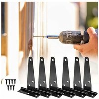 6 Stück Hochleistungs-Türscharniere, 6 Zoll Türscharnier, schwarzes T-Scharnier, Eisen-Türscharnier, Hochleistungsscharnier für Türen, Fenster und von MUMU